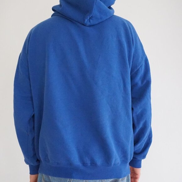 VTG '90S Mountaineer Middle Collegiate Blue Cotton Hoodie Sweatshirt Jerzees XL - Picture 2 of 10
